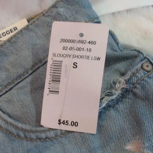 Ripped Light Blue Denim Shorts - Picture 6 of 6